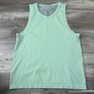 Fabletics Sleeveless Tee Men Large The Training Day Tank Top Green Workout Shirt